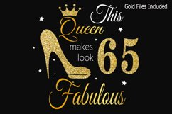 Queen Birthday 65 Svg, Gold glitter 65 Birthday svg, 65 Birt Product Image 1