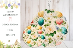 Colorful Easter Eggs Wind Spinner, Easter Print Product Image 1