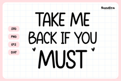 Funny Pet Tag Saying SVG | Take Me Back Product Image 3