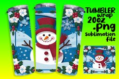 GRACEFUL 20oz Tumbler Wrap for DIY , 3D Xmas Product Image 1