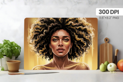 Afro Girl/Woman Melanin braided hair Cutting Board PNG Desig Product Image 1