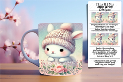Elegant 15oz Mug Wrap Png Design , Cute Animals Product Image 1