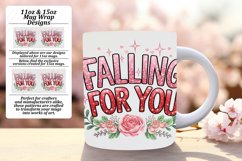 Charming 15oz Mug Wrap Png Artwork , Valentines Product Image 1