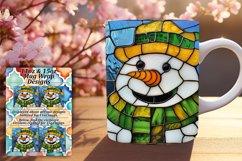 Christmas Snowman Mug Wrap 3D Pattern 11oz 15oz Product Image 1