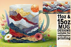 Glittery Sunflower Fields Mug Wrap: Spring Sublimation Product Image 1