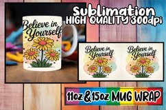 Radiant dreams 11oz 15oz mug wrap, Flowers Quote Product Image 1