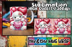 Cheerful heart 11oz 15oz mug wrap, Valentines Product Image 1