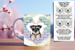Trendy 15oz Mug Wrap Png Template , Cute Dog Product Image 1
