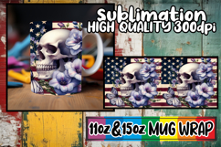 Magical vibes 11oz 15oz sublimation wrap, Skull USA Product Image 1
