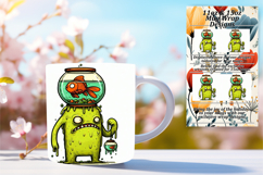 Glamorous 15oz Mug Wrap Png Artwork , Monster Product Image 1