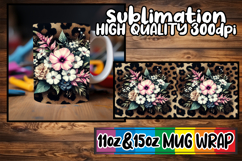 Serene vibes 11oz 15oz sublimation wrap, Leopard Prints Product Image 1