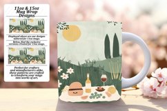Boho Modern Mug Wrap - Minimalist 11oz 15oz Product Image 1