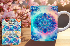 Alluring 15oz Mug Wrap Png Design , Watercolor Patter Product Image 1