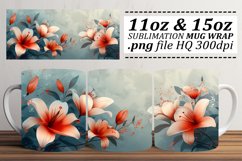 Spring Blooms Art Mug Wrap - Pattern 11oz 15oz Product Image 1