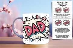 Playful Father&#039;s Day Cartoon Sublimation - 15oz Product Image 1