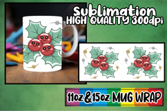 Blissful heart 11oz 15oz sublimation wrap, Cute Christmas Product Image 1