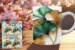 Vivid 11oz Mug Wrap Png Artwork , 3D Flower Product Image 1