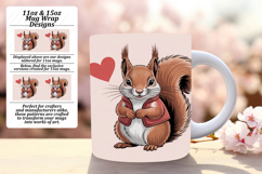 Gorgeous 11oz Mug Wrap Png Design , Valenines Animals Product Image 1
