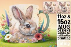 Whimsical Easter Bunny Sublimation: Vibrant Charm Product Image 1