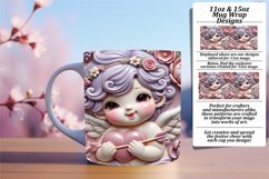 BEAUTIFUL PNG for 15oz Mug Wrap , 3D Cupid Product Image 1