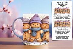 Gingerbread Man Holiday Mug Design 11oz/15oz Wrap Product Image 1
