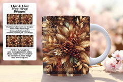 Lovely 15oz Mug Wrap Png Artwork , Autumn Flower Product Image 1