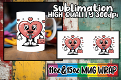 Enchanted mornings 11oz 15oz sublimation wrap, Valenines Hea Product Image 1
