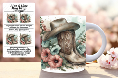 Unique 11oz Mug Wrap Png Artwork , Western Product Image 1