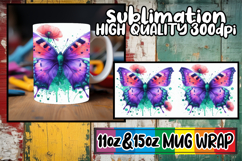 Cheerful mornings sublimation print wrap, Butterfly Product Image 1