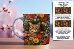 Springtime Serenade with Cat Mug Wraps Product Image 1