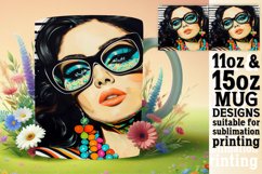 Striped Sensation: Portrait Mug Wrap,11oz/15oz Product Image 1