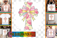 LUMINOUS TSHIRT Gift Ideas PNG, Flower Cross Product Image 1