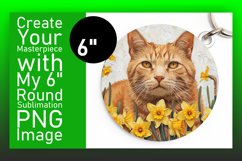 Joyful Round Cat Print PNG Product Image 1