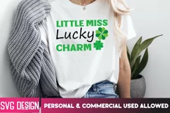 Little Miss Lucky Charm SVG-Happy St.Patrick's Day SVG Product Image 2