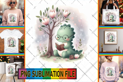 ENCHANTED TSHIRT Ideas PNG, Cute Dino Product Image 1