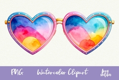 Retro Hippy Sunglasses Clipart Groovy Disco Christmas PNG Product Image 5