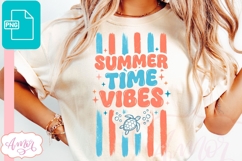 Summer time vibes T-shirt sublimation design Product Image 3