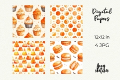 Fall Halloween Backgrounds Ghost Cafe Digtal Papers Product Image 2