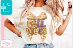 Fall vibes sublimation PNG | Coquette bow PNG design Product Image 1
