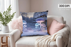 Winter Christmas Wonderland PNG Pillow, Winter Pillow Design Product Image 1