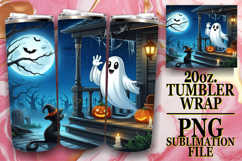 Playful Moments 20oz tumbler wrap, Ghost Product Image 1
