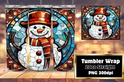 Yuletide Stained Glass 3D Christmas Snowman 20oz Product Image 1