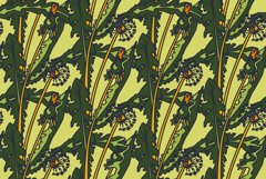 Botanical abstract seamless pattern background with dandelio Product Image 1