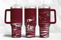 40oz Tumbler laser svg Horse wrap | Engaved Horse svg png Product Image 4