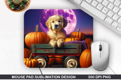Halloween Dog Mouse Pad Sublimation, Halloween Mouse Pad PNG Product Image 1