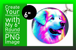 Bright Round Design PNG for Coasters , Dog Product Image 1
