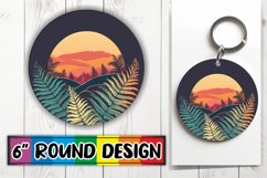 Vibrant Retro Floral Keychain &amp; Coaster Compilation Product Image 1