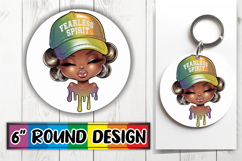 Sweet Keychain Designs for Gifts PNG, Black Woman Product Image 1