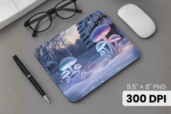 Winter Wonderland Snowflake PNG, Icy Tree Mouse Pad Design Product Image 1