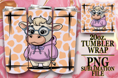 ENCHANTED EVENINGS 20oz TUMBLER WRAP, Cute Cow Product Image 1
